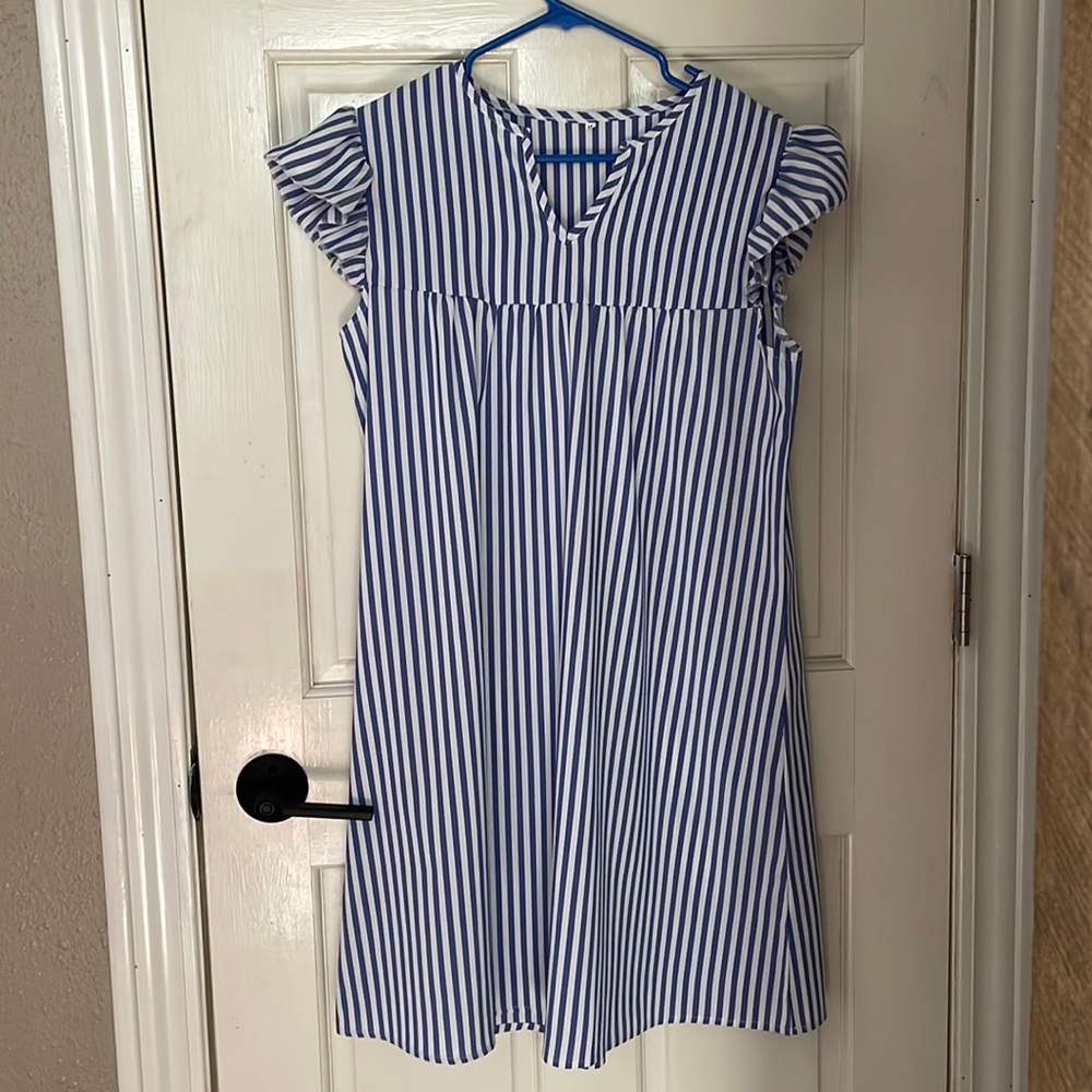 Stripped blue dress